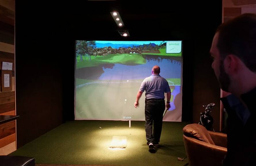 indoor golf driving range