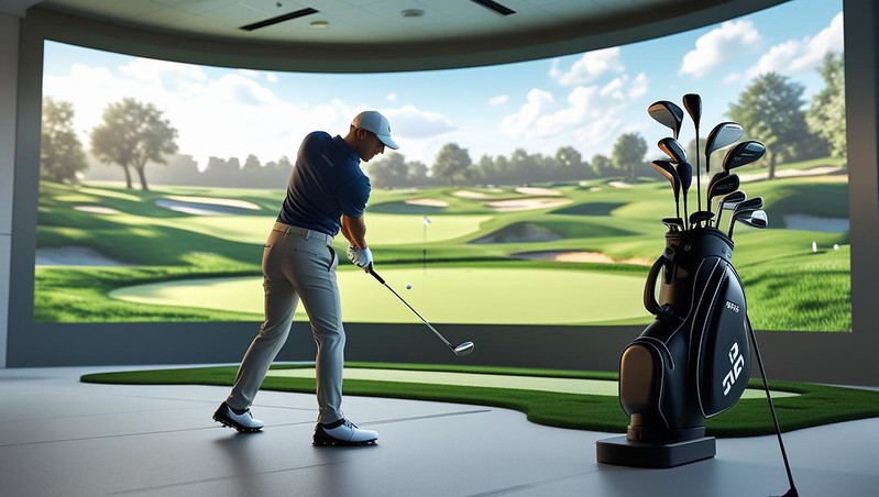 indoor golf simulator in Tulsa