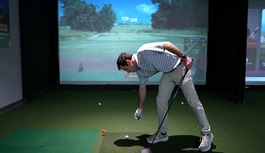 golf-tulsa-ok-890 - Tour Quality Golf | Indoor Lessons, Fittings & Virtual Golf Golfer's hunched posture from improper club length during swing